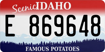 ID license plate E869648