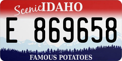 ID license plate E869658