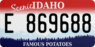 ID license plate E869688