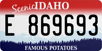 ID license plate E869693
