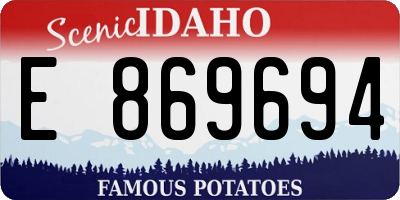 ID license plate E869694