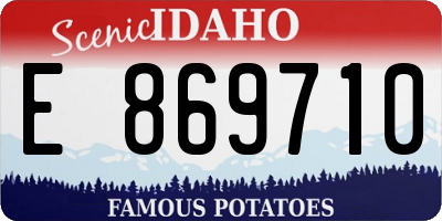 ID license plate E869710