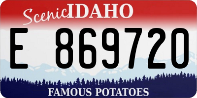 ID license plate E869720