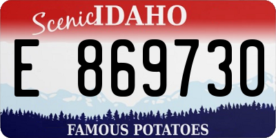 ID license plate E869730
