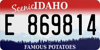 ID license plate E869814