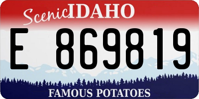 ID license plate E869819