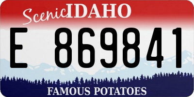 ID license plate E869841
