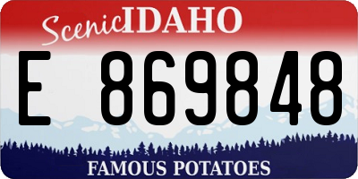 ID license plate E869848