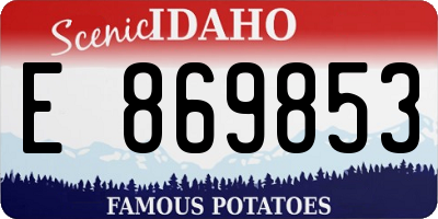 ID license plate E869853