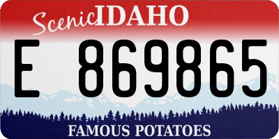 ID license plate E869865