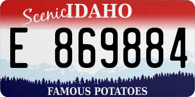 ID license plate E869884