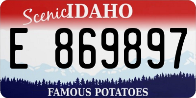 ID license plate E869897