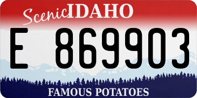 ID license plate E869903