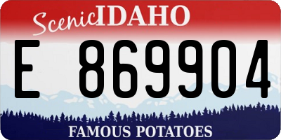 ID license plate E869904