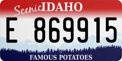 ID license plate E869915