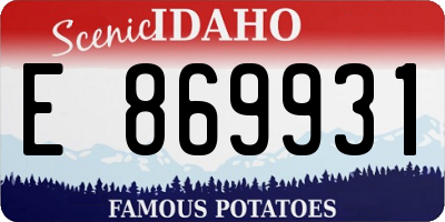 ID license plate E869931