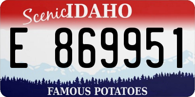 ID license plate E869951