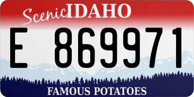 ID license plate E869971