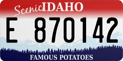ID license plate E870142