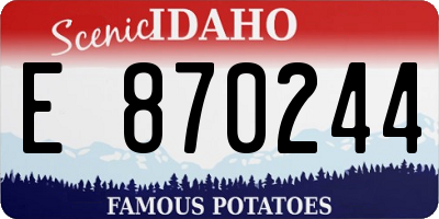 ID license plate E870244
