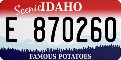 ID license plate E870260