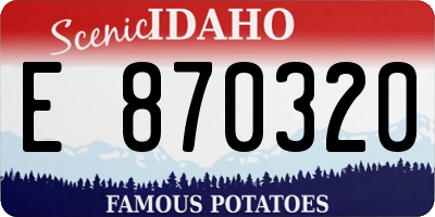 ID license plate E870320