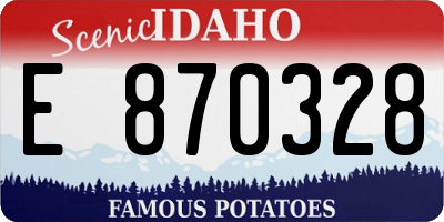 ID license plate E870328
