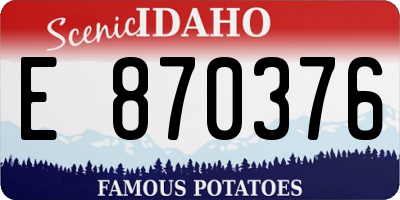 ID license plate E870376