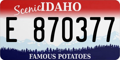 ID license plate E870377