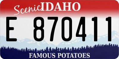 ID license plate E870411