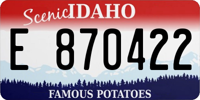 ID license plate E870422