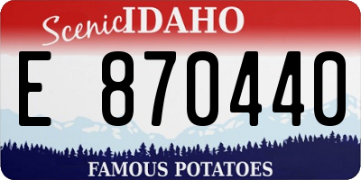 ID license plate E870440