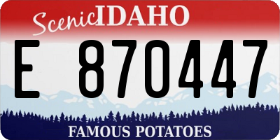 ID license plate E870447