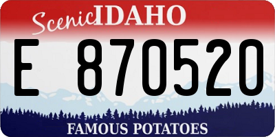 ID license plate E870520