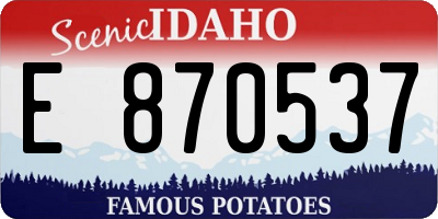 ID license plate E870537