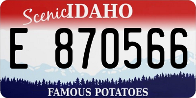ID license plate E870566