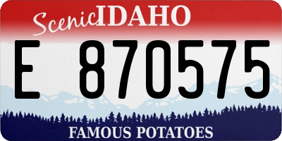 ID license plate E870575