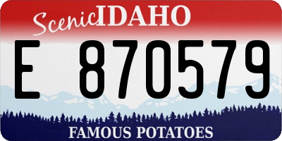 ID license plate E870579