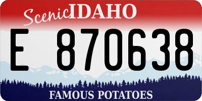 ID license plate E870638