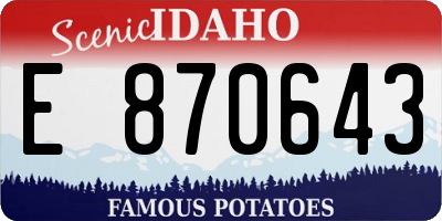 ID license plate E870643