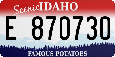 ID license plate E870730