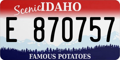ID license plate E870757