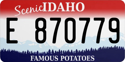 ID license plate E870779