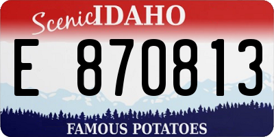 ID license plate E870813