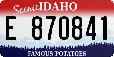 ID license plate E870841