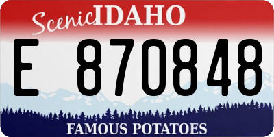 ID license plate E870848