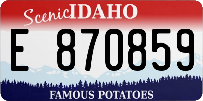 ID license plate E870859