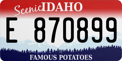 ID license plate E870899