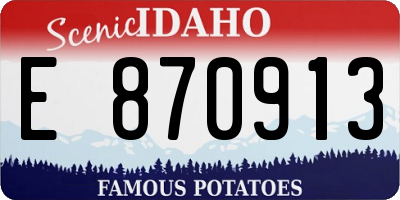 ID license plate E870913