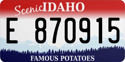 ID license plate E870915